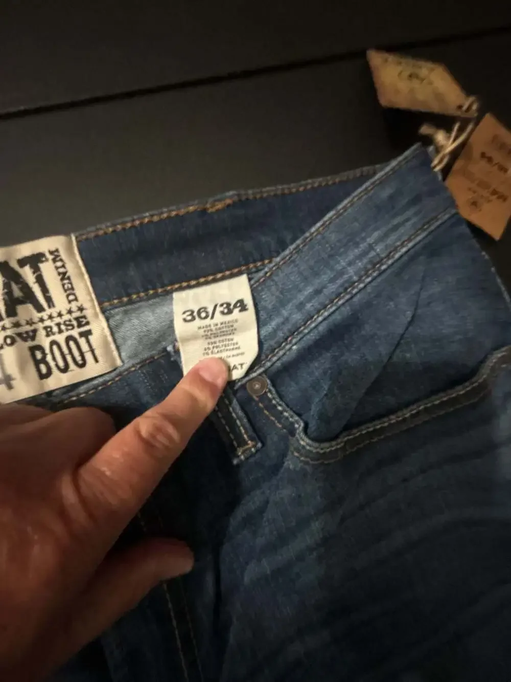 Ariat M4 Low Rise Boot Cut Jeans, Men's Size 36x34